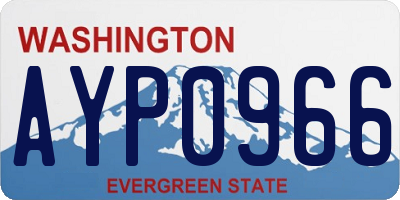WA license plate AYP0966