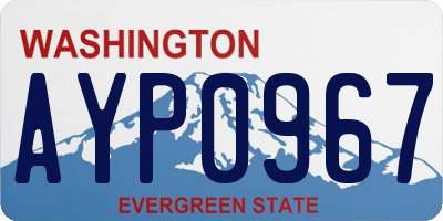 WA license plate AYP0967