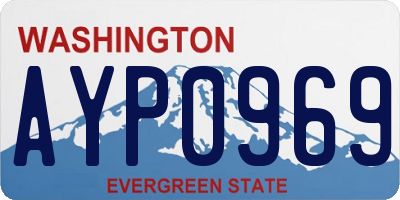 WA license plate AYP0969