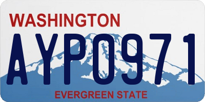 WA license plate AYP0971