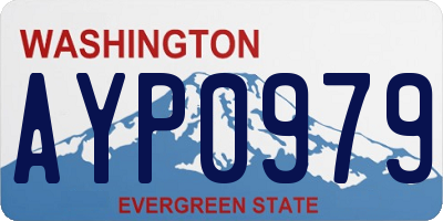 WA license plate AYP0979