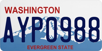 WA license plate AYP0988