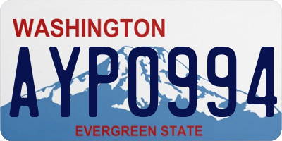 WA license plate AYP0994
