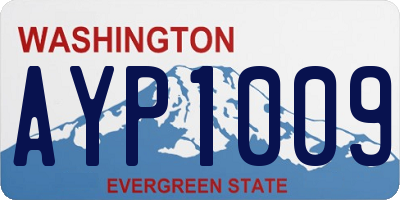 WA license plate AYP1009