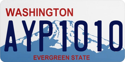 WA license plate AYP1010