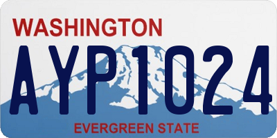 WA license plate AYP1024