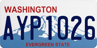 WA license plate AYP1026