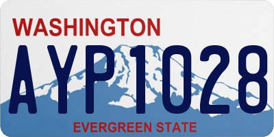 WA license plate AYP1028