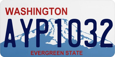 WA license plate AYP1032