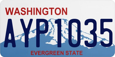 WA license plate AYP1035