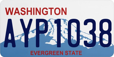 WA license plate AYP1038