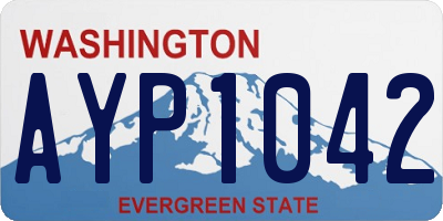 WA license plate AYP1042