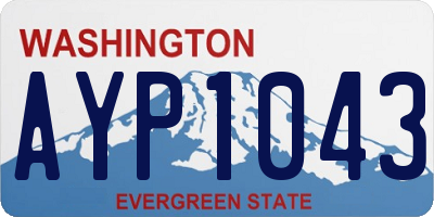 WA license plate AYP1043