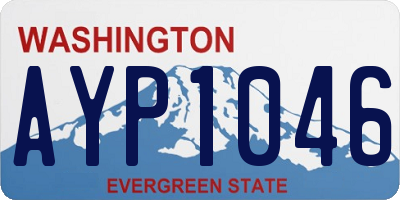 WA license plate AYP1046