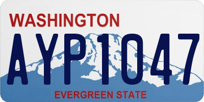 WA license plate AYP1047