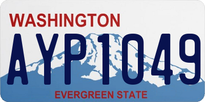 WA license plate AYP1049