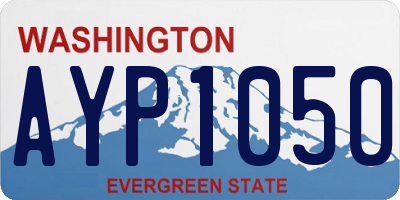 WA license plate AYP1050