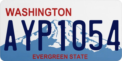 WA license plate AYP1054