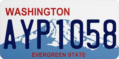 WA license plate AYP1058