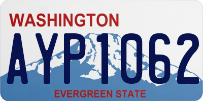 WA license plate AYP1062