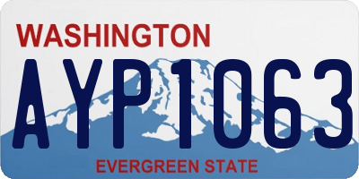 WA license plate AYP1063