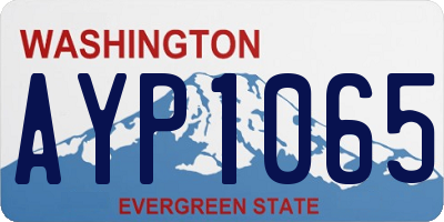 WA license plate AYP1065