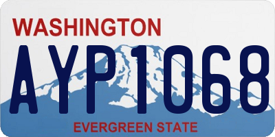 WA license plate AYP1068