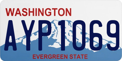 WA license plate AYP1069