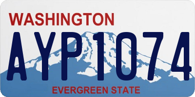WA license plate AYP1074