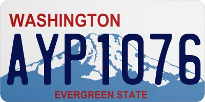 WA license plate AYP1076
