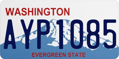 WA license plate AYP1085