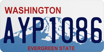 WA license plate AYP1086