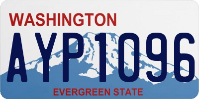 WA license plate AYP1096