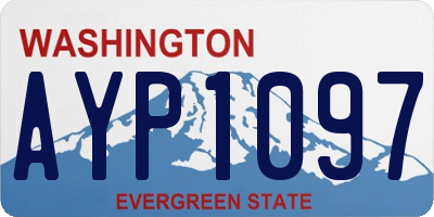 WA license plate AYP1097