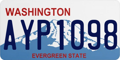 WA license plate AYP1098