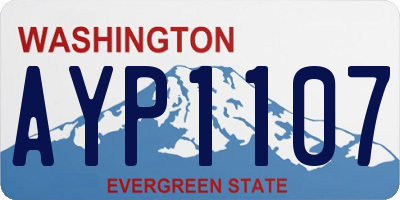 WA license plate AYP1107