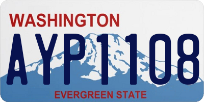 WA license plate AYP1108