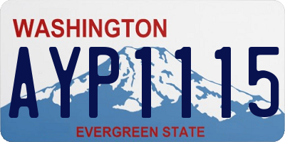 WA license plate AYP1115