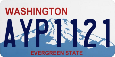 WA license plate AYP1121