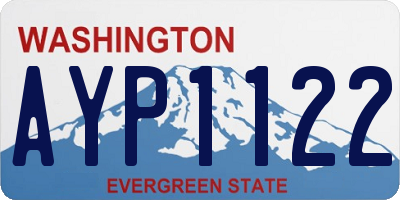 WA license plate AYP1122