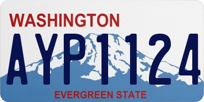 WA license plate AYP1124