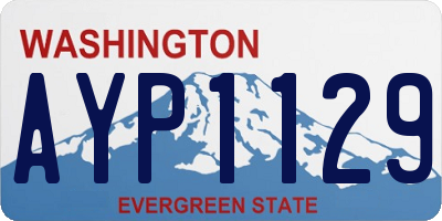 WA license plate AYP1129