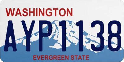 WA license plate AYP1138