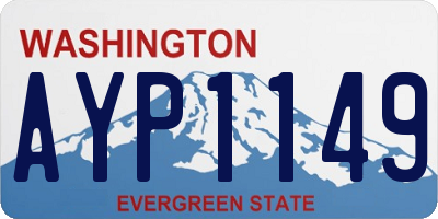 WA license plate AYP1149