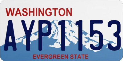 WA license plate AYP1153
