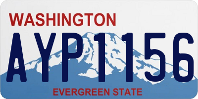 WA license plate AYP1156