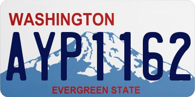 WA license plate AYP1162