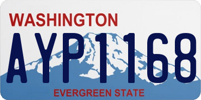 WA license plate AYP1168