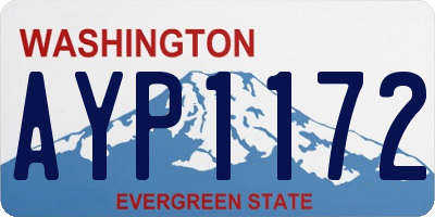 WA license plate AYP1172
