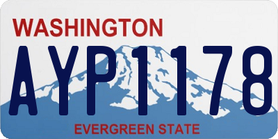WA license plate AYP1178